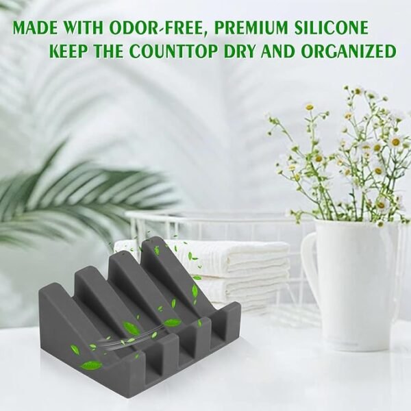 4 Coipdfty Soap Dishes, Silicone Shower Soap Dish with Drianage