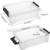 BTSKY 4 Pack Large Capacity Plastic Pencil Box (Black)