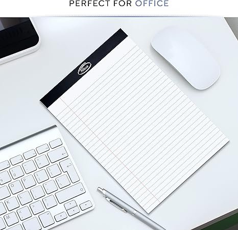 Alitte Legal Notepads 8.5 x 11, Pack of 12 ,50 Sheets Per Notebook