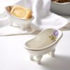 dodococa 1 Piece 5.6" Ceramic Mini Clawfoot Slipper Bathtub