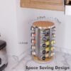 Revolving Spice Rack Set with 20 Spice Jars, Kitchen Spice Tower Organizer