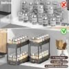 DABIGE 2 Packs Pull Out Spice Rack Organizer for Cabinet, Slide Out Spice Racks Organizer