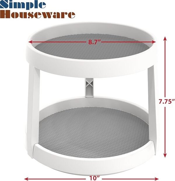 Simple Houseware 2 Tier Turntable Lazy Susan Spice Organizer