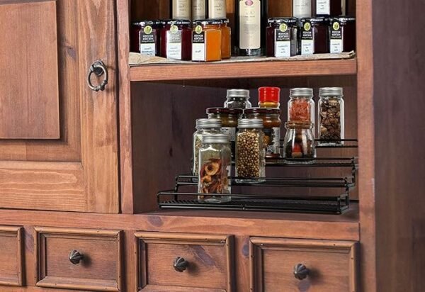 MEIQIHOME 4 Tier Spice Rack Organizer Step Shelf Countertop Spice
