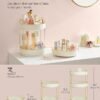 SONGMICS Makeup Organizer, 3-Tier Round Rotating Skincare Organizer Countertop
