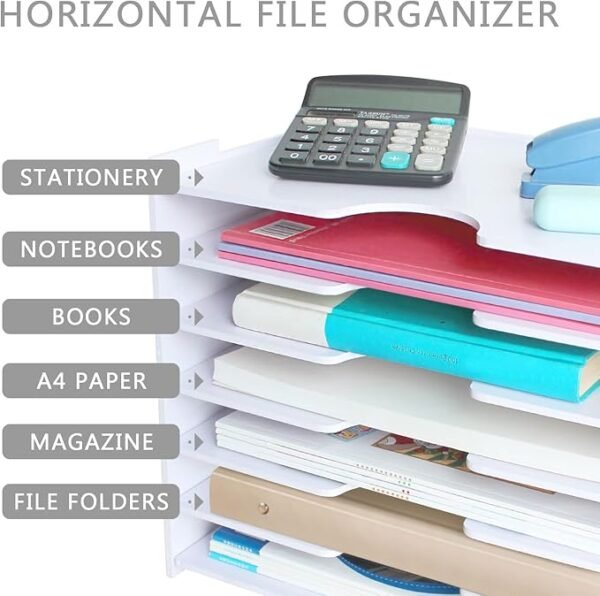 SONGWAY 7 Tier Wide Document Holder, White