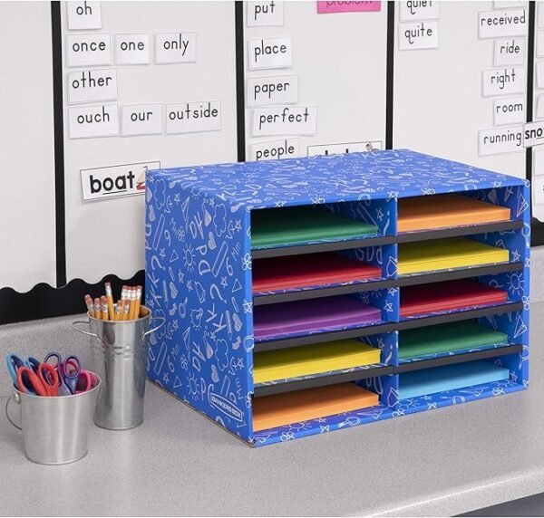 4 Bankers Box Classroom 10 Compartment Literature Organizer