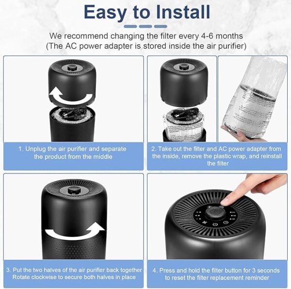 TPLMB 2 Pack TPLMB Air Purifiers for Bedroom H13 HEPA Filter,Fragrance for Better Sleep