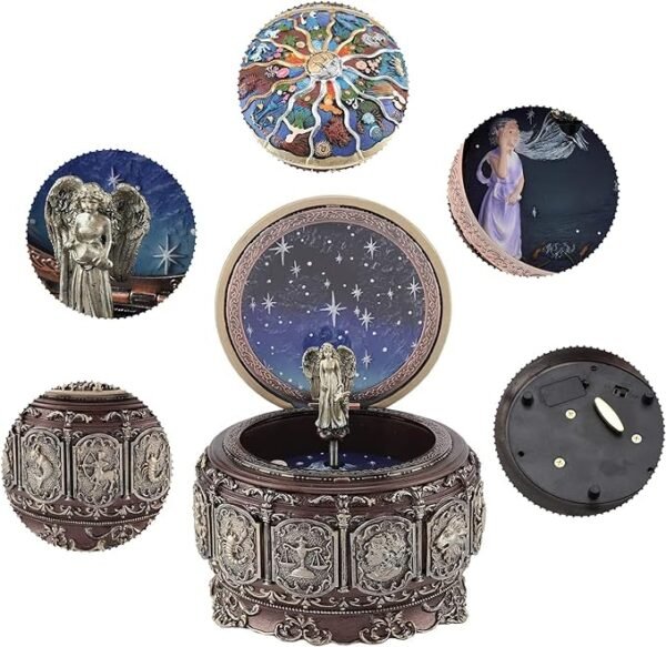 DELIWAY Vintage Music Box Constellation Style Plays Always with Me Tune
