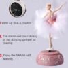 Singeek Ballerina Music Box Figurine Plays Swan Lake Tune, Musical Figure Hand-Painted Feather Skirt