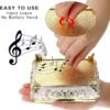 ELLDOO Vintage Music Box, Beige Metal Musical Jewelry Box Keepsake Box