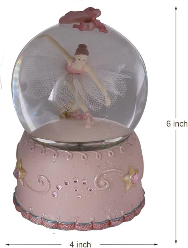 Swan Lake Music Box Ballerina Color Changing Lights Handpainted Dancing Ballerina