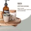 Round Decorative Tray Wood Bathroom Counter Organizer