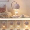 Cute Pink Flower Candle Warmer Lamp with Timer Dimmable