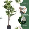 Artificial Rubber Tree Plant 43in