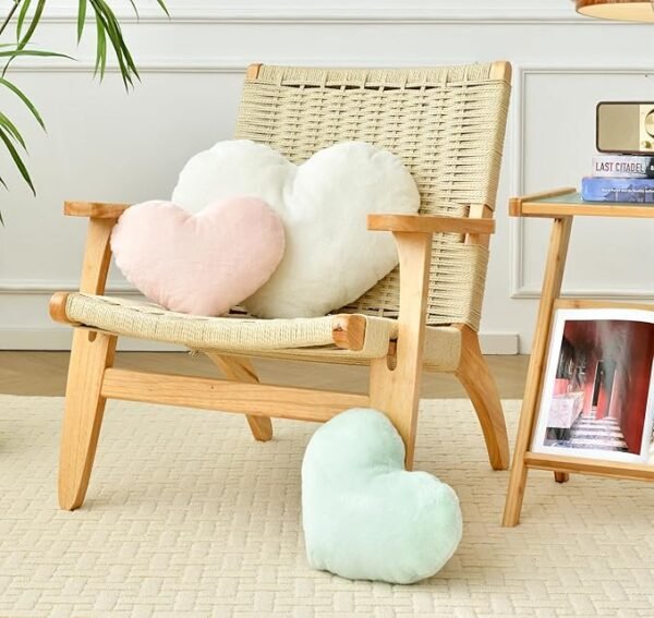 Throw Pillows Heart Pillow Cute Fuzzy Pillows for Bed