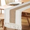 Table Runner for Thanksgiving Christmas Home Decor with Tassels 72 Inches