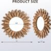 Wall Mirror Decorative 12 inch Rustic Wood Mirror
