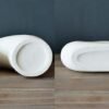 Donut Vase, Set of 2 - Minimalist Nordic, White Ceramic