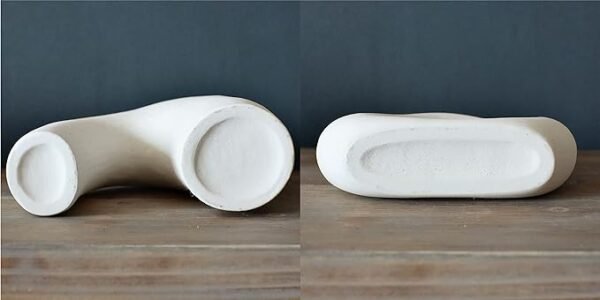 Donut Vase, Set of 2 - Minimalist Nordic, White Ceramic
