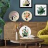 Embroidery Kit for Adult for Beginners, 5 Sets Black Cat and Flower Embroidery