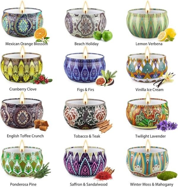 Scented Candles Gift Set,12 Pack Candles for Home Scented