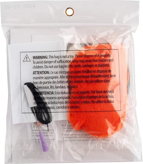 Fox Felt Animals Needle Felting Kit, 3'' x 2.5''