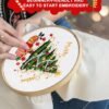 4 pcs Christmas Embroidery kit with Patterns Instructions Needlepoint