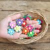Handmade 100 Pcs Lovely Mulberry Paper Flowers 30x30mm