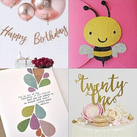 imetufy Glitter Cardstock, 40 Sheets in 20 Colors