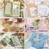ARTSMONA 96 Sheets Textured Scrapbook Paper and Mesh Fabric 3.9x5.5 Inch