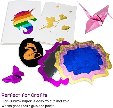 Hygloss Products Embossed Metallic Foil Paper 8.5x10-Inch, 30Pack