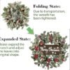 Sggvecsy 18 Inch Artificial Christmas Wreathfor Front Door