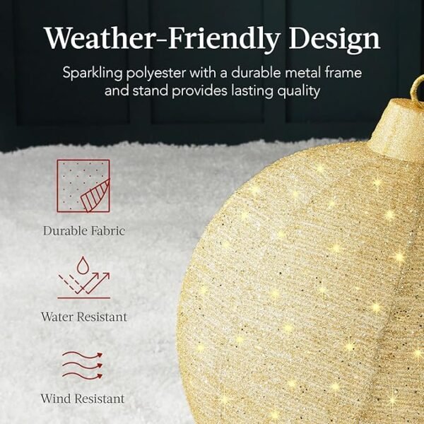 Best Choice Products 2pc Lighted Pop-Up Christmas Ornament Set 180 LED Lights