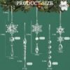 QuassLee Store 18pcs Crystal Christmas Ornaments