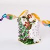 SEVENBEES Hand Painted Pair of Peacocks Figurine