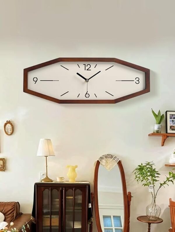 DaguyS Wooden Retro Wall Clocks, 18 Inches Square Clocks