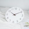Mosewa Wall Clock 8 Inch White Silent Non Ticking Wall Clocks
