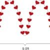 Partyprops store 72 Red Hearts Felt Garland