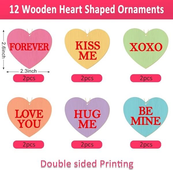5 Mosoan, 24 Inch Tree Light with 12 Heart Ornaments