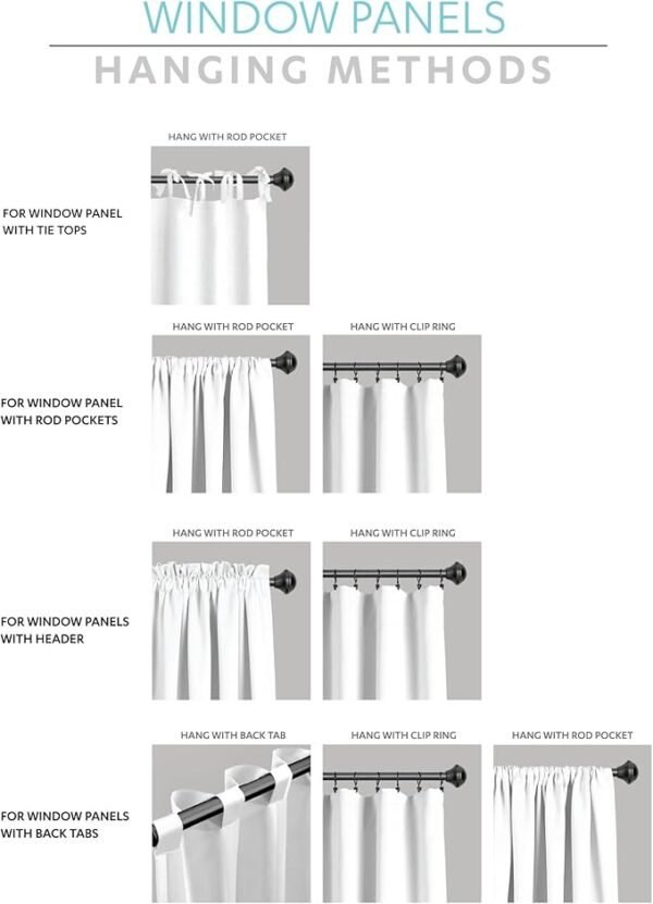Lush Decor Tanisha Curtains Beautiful, Modern, Elegant Home Decor - 52" W x 84" L, Navy & White