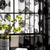 Treatmentex Black Sheer Lace Curtains for Bedroom Living Room Studio 84inch Long Vintage Rose