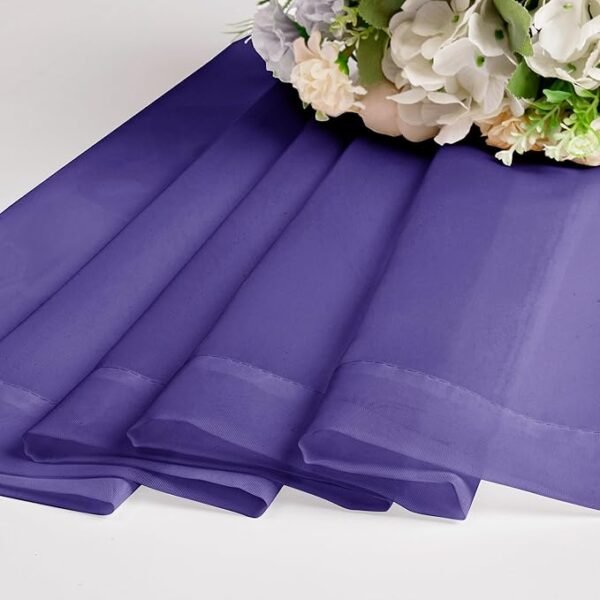 Chyhomenyc Purple Sheer Curtains 84 Inch Length 2 Panels Each 42Wx84L Inches