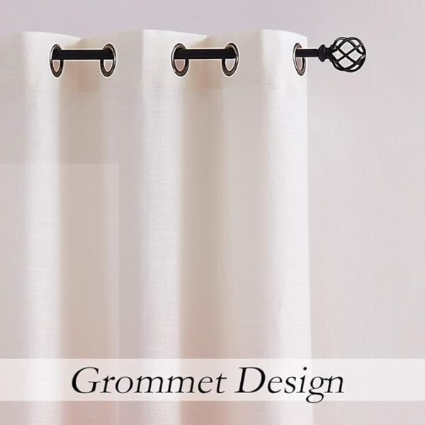 Central Park Ombre Window Curtain Panel Cream White to Pink Dust Rose, 40" x 84", Set of 2