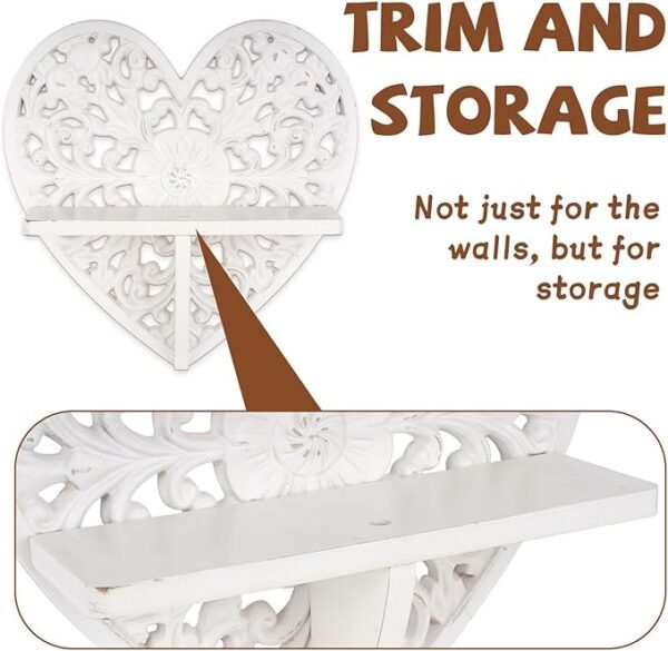 Multipurpose Floating Wall Mounted Shelf with Key Hooks