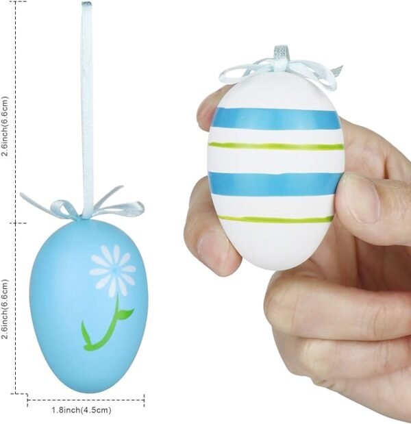 5 Yunfan 12Pcs Easter Decorations Eggs Hanging Ornaments