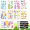 Sarybei 9 Sheet Reusable Static Peeps Window Stickers