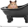 dodococa 1piece 5.6" Black Ceramic Mini Bathtub Soap