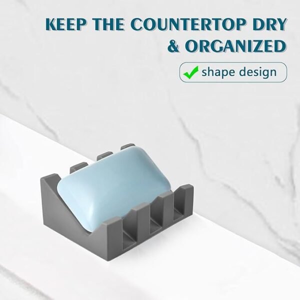 5 Coipdfty Soap Dishes, Silicone Shower Soap Dish with Drianage