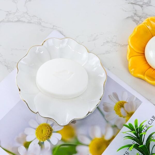 Polyroyal Elegant Bathroom Soap Dish, Inspired by Nature Hibiscus Flower